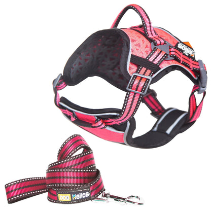 Dog Helios ® 'Journey Wander' Chest Compressive Sporty Adjustable Dog Harness and Leash