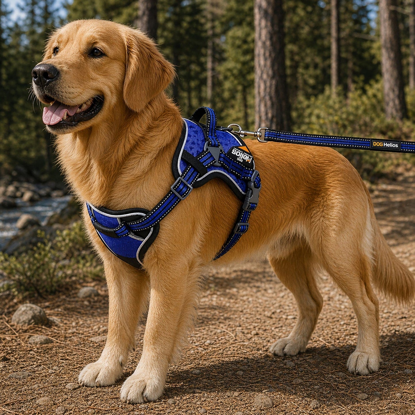 Dog Helios ® 'Journey Wander' Chest Compressive Sporty Adjustable Dog Harness and Leash