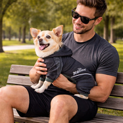 Dog Helios ® 'Namastail' Lightweight 4-Way-Stretch Yoga Performance Dog Tracksuit Hoodie