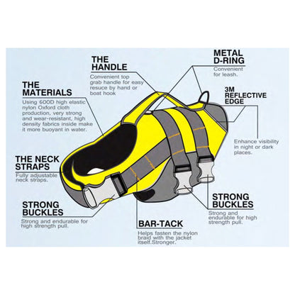 Dog Helios ® 'Splash-Explore' Reflective and Adjustable Floating Safety Dog Life Jacket