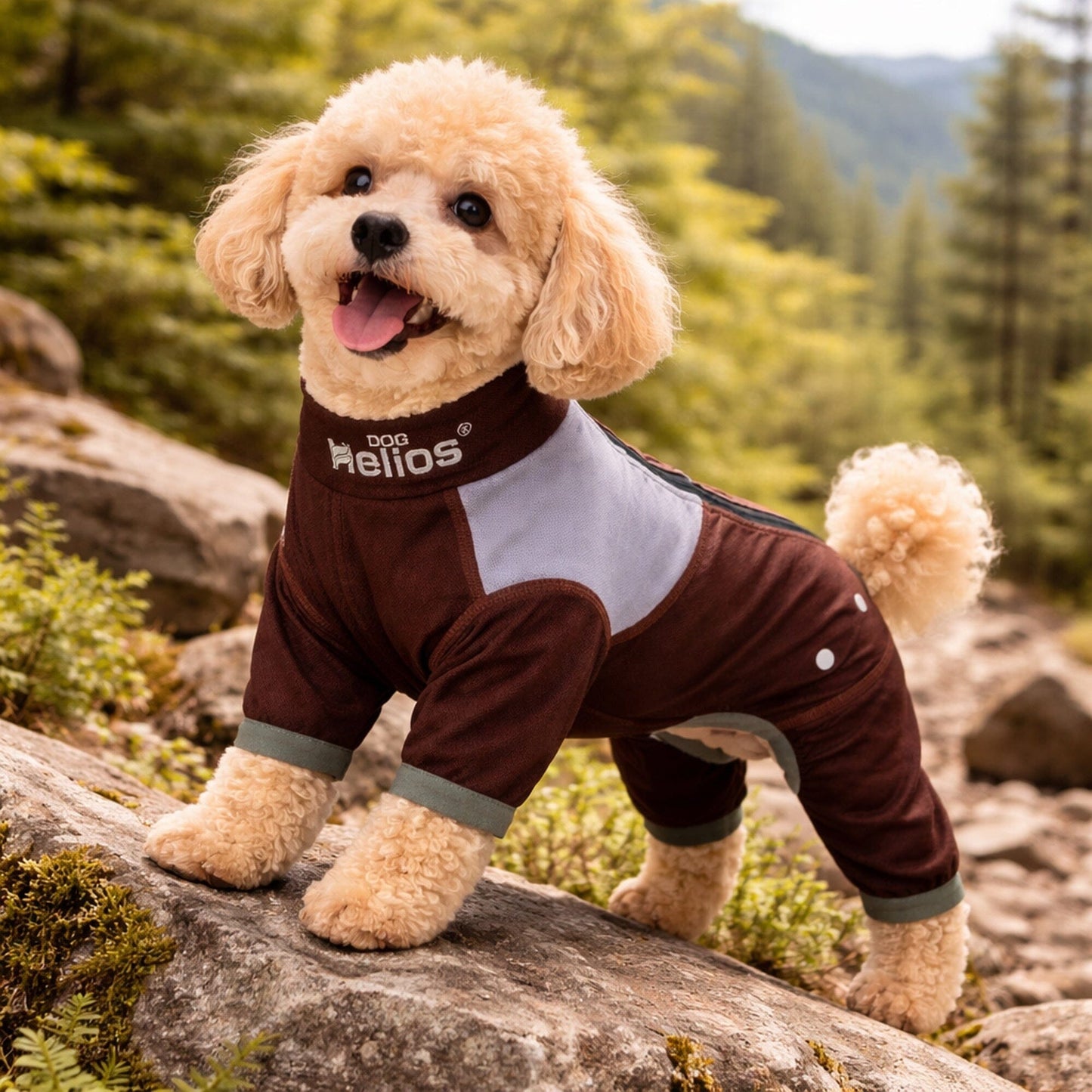Dog Helios ® 'Tail Runner' Lightweight 4-Way-Stretch Breathable Yoga Dog Tracksuit