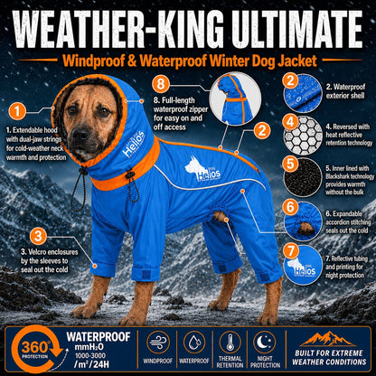 Dog Helios ® Weather-King Ultimate Windproof Full Body Winter Dog Jacket