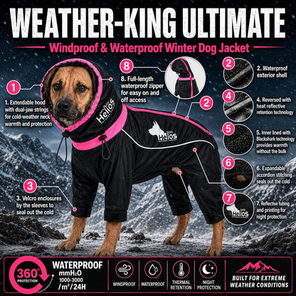 Dog Helios ® Weather-King Ultimate Windproof Full Body Winter Dog Jacket