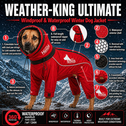 Dog Helios ® Weather-King Ultimate Windproof Full Body Winter Dog Jacket