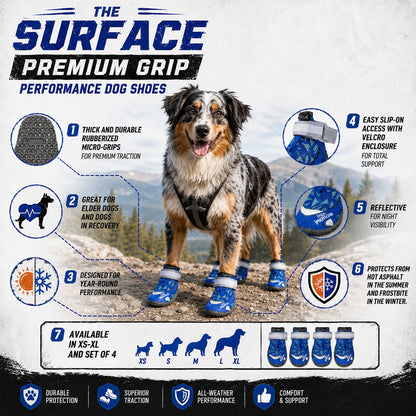 Dog Helios 'Surface' Premium Grip Performance Dog Shoes - Set Of 4
