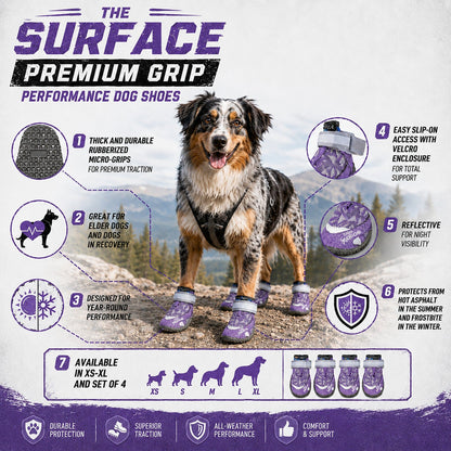 Dog Helios 'Surface' Premium Grip Performance Dog Shoes - Set Of 4