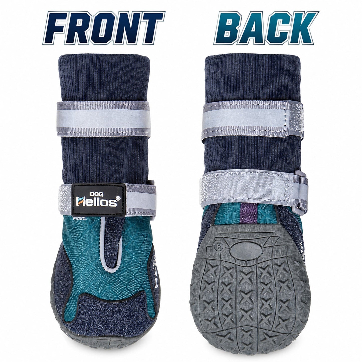 Dog Helios 'Traverse' Premium Grip High-Ankle Outdoor Dog Boots - Set Of 4