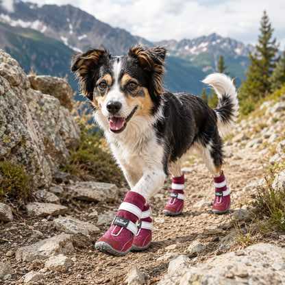 Dog Helios 'Traverse' Premium Grip High-Ankle Outdoor Dog Boots - Set Of 4