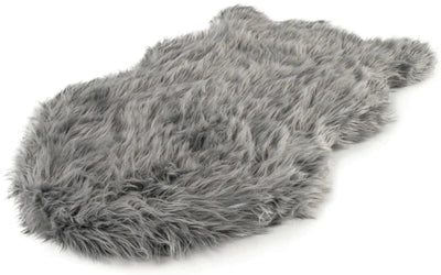 Paw PupRug Faux Fur Orthopedic Luxury Dog Bed Curve Grey