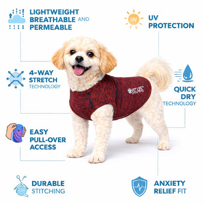 Pet Life ® Active 'Aero-Pawlse' Quick-Dry and 4-Way-Stretch Yoga Fitness Dog T-Shirt Tank Top