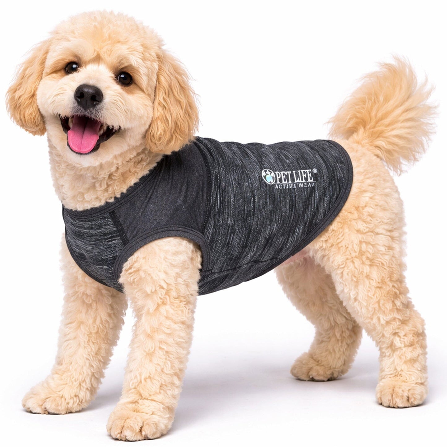 Pet Life ® Active 'Aero-Pawlse' Quick-Dry and 4-Way-Stretch Yoga Fitness Dog T-Shirt Tank Top