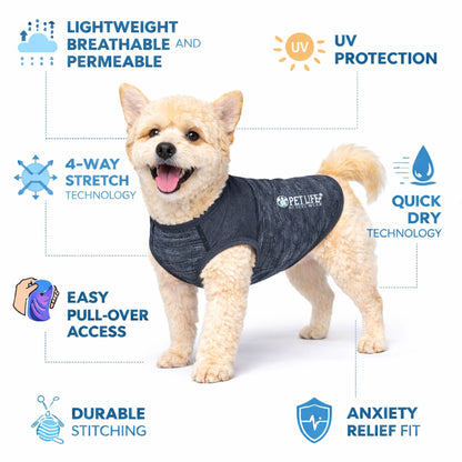 Pet Life ® Active 'Aero-Pawlse' Quick-Dry and 4-Way-Stretch Yoga Fitness Dog T-Shirt Tank Top