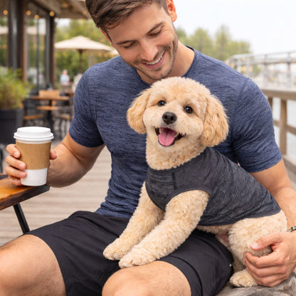 Pet Life ® Active 'Aero-Pawlse' Quick-Dry and 4-Way-Stretch Yoga Fitness Dog T-Shirt Tank Top