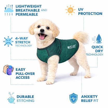 Pet Life ® Active 'Aero-Pawlse' Quick-Dry and 4-Way-Stretch Yoga Fitness Dog T-Shirt Tank Top