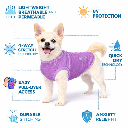 Pet Life ® Active 'Aero-Pawlse' Quick-Dry and 4-Way-Stretch Yoga Fitness Dog T-Shirt Tank Top
