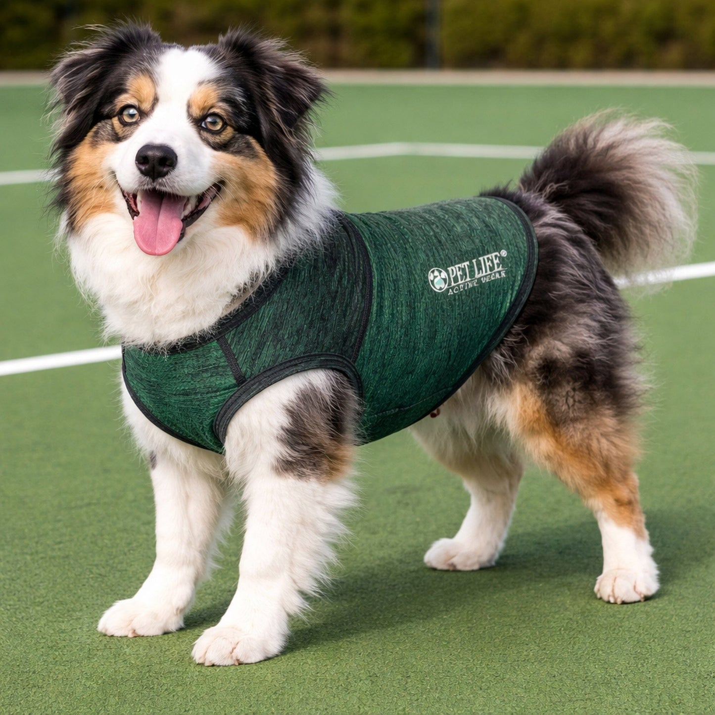 Pet Life ® Active 'Aero-Pawlse' Quick-Dry and 4-Way-Stretch Yoga Fitness Dog T-Shirt Tank Top