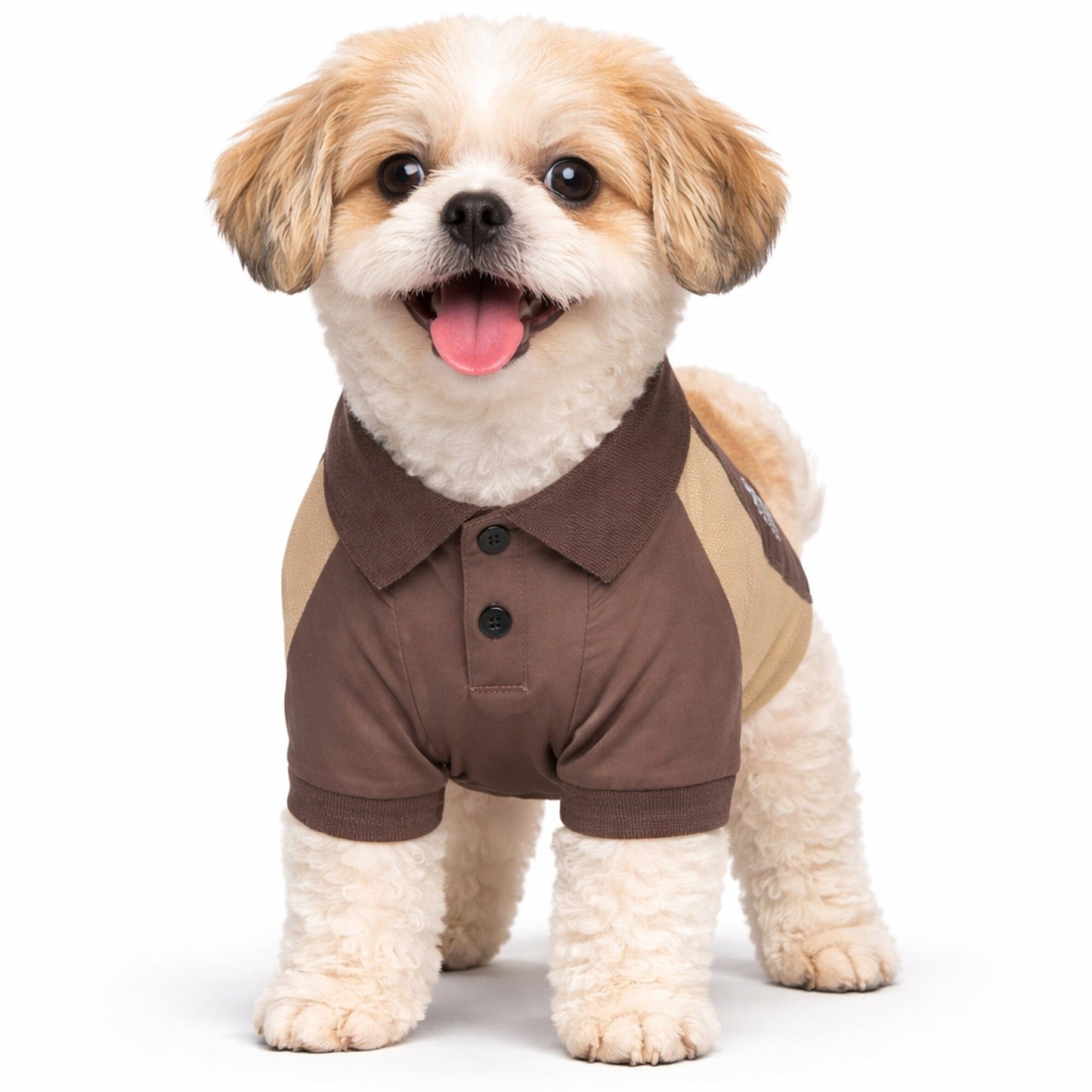 Pet Life ® Active 'Barko Pawlo' Relax-Stretch Quick-Drying Performance Dog Polo T-Shirt