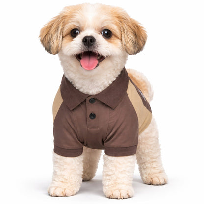 Pet Life ® Active 'Barko Pawlo' Relax-Stretch Quick-Drying Performance Dog Polo T-Shirt