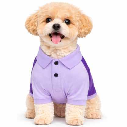 Pet Life ® Active 'Barko Pawlo' Relax-Stretch Quick-Drying Performance Dog Polo T-Shirt