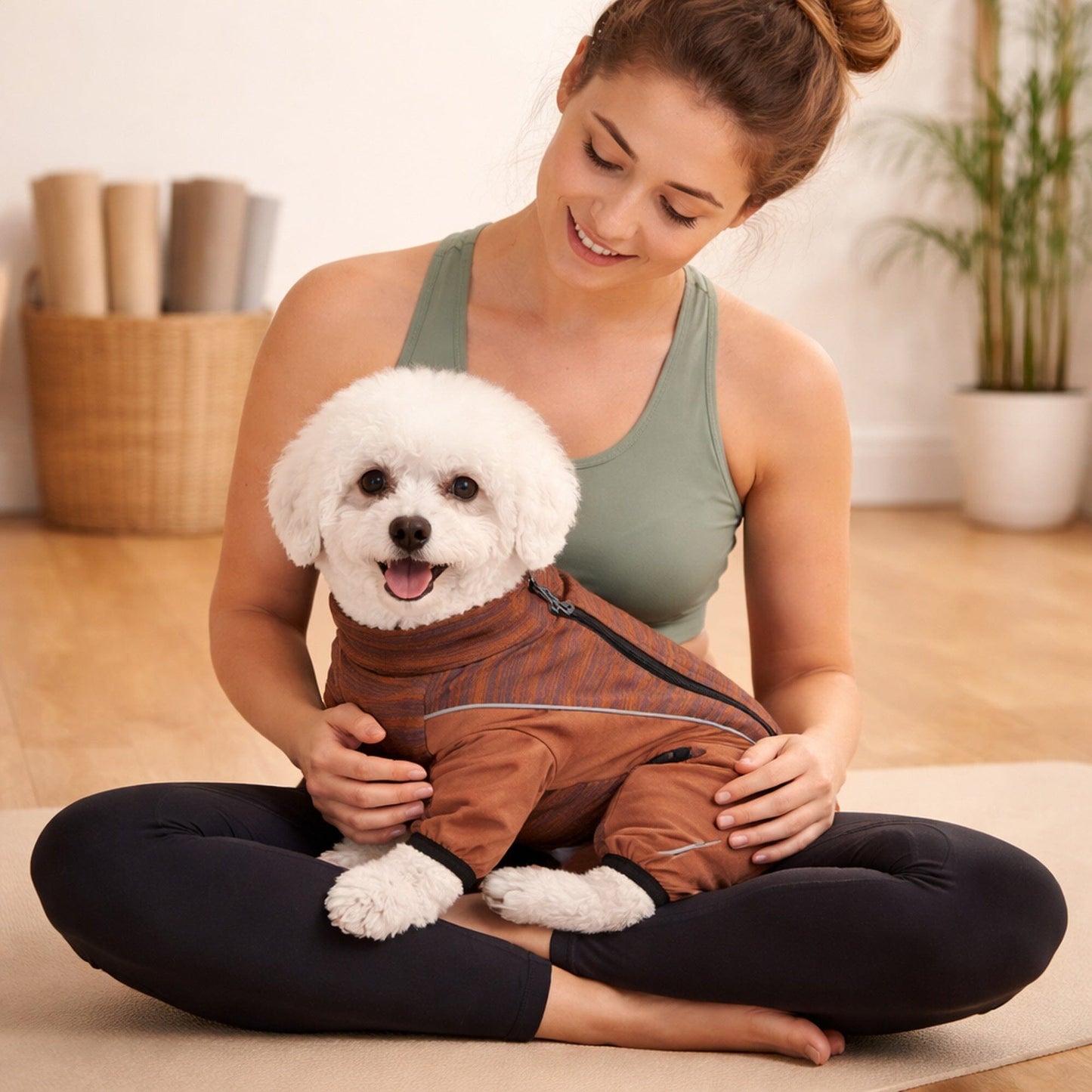 Pet Life ® Active 'Chase Pacer' Medium-weight 4-Way-Stretch Yoga Fitness Dog Tracksuit