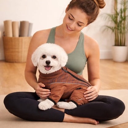 Pet Life ® Active 'Chase Pacer' Medium-weight 4-Way-Stretch Yoga Fitness Dog Tracksuit