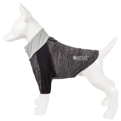 Pet Life ® Active 'Chewitt Wagassy' 4-Way-Stretch Yoga Fitness Long-Sleeve Dog T-Shirt