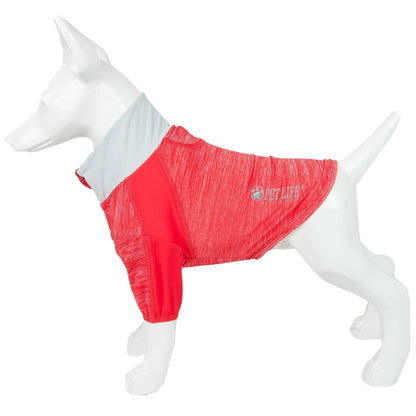 Pet Life ® Active 'Chewitt Wagassy' 4-Way-Stretch Yoga Fitness Long-Sleeve Dog T-Shirt
