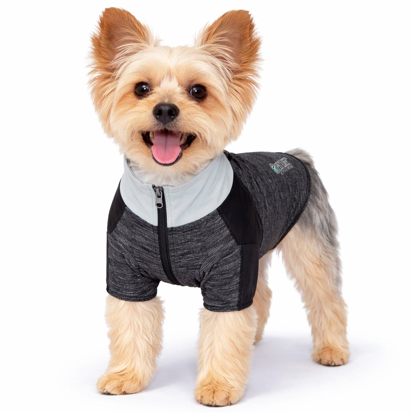 Pet Life ® Active 'Chewitt Wagassy' 4-Way-Stretch Yoga Fitness Long-Sleeve Dog T-Shirt