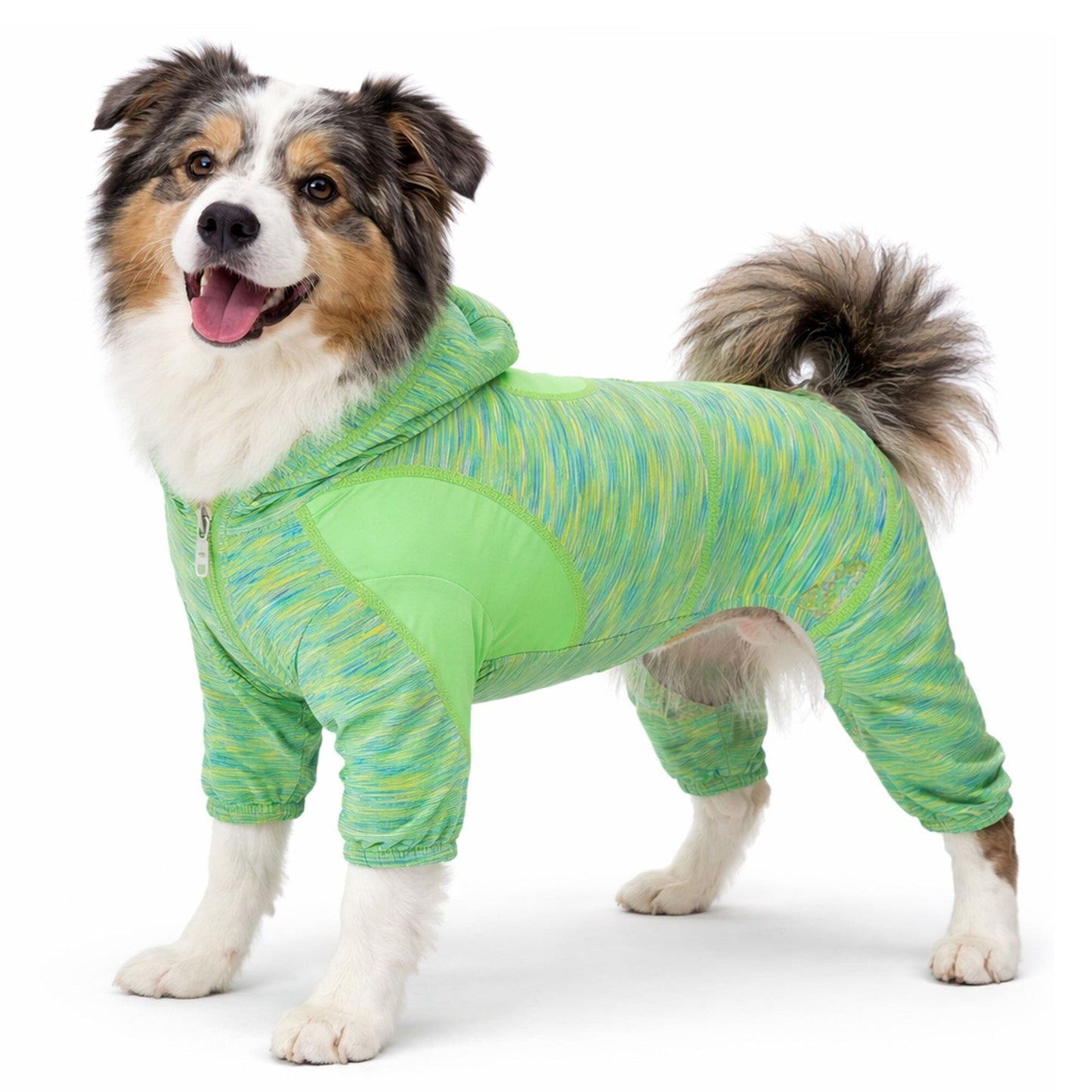 Pet Life ® Active 'Downward Dog' 4-Way-Stretch Fitness Yoga Dog Tracksuit Hoodie