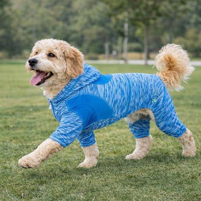 Pet Life ® Active 'Downward Dog' 4-Way-Stretch Fitness Yoga Dog Tracksuit Hoodie