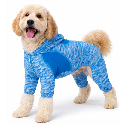 Pet Life ® Active 'Downward Dog' 4-Way-Stretch Fitness Yoga Dog Tracksuit Hoodie