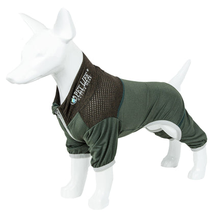 Pet Life ®  Active 'Embarker' 4-Way Stretch Fitness Yoga Full Body Dog Tracksuit