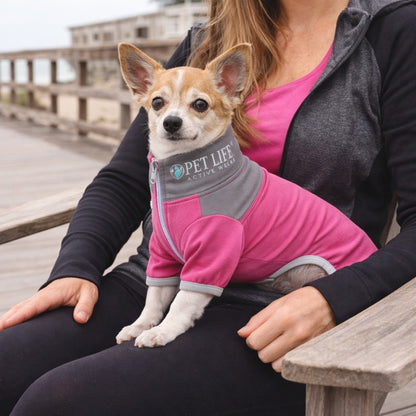 Pet Life ®  Active 'Embarker' 4-Way Stretch Fitness Yoga Full Body Dog Tracksuit