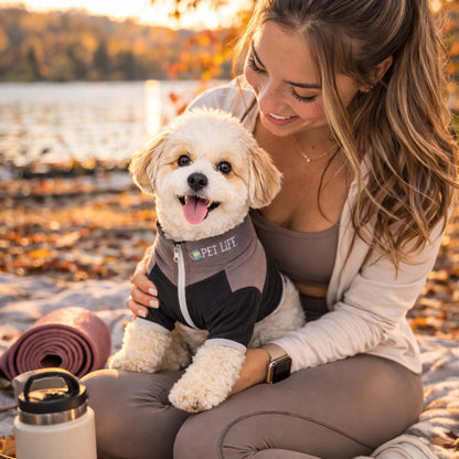 Pet Life ®  Active 'Embarker' 4-Way Stretch Fitness Yoga Full Body Dog Tracksuit