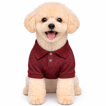 Pet Life ® Active 'Fur-Flex' Stretch and Quick-Dry Anti-Odor Fitness Yoga Dog Polo T-Shirt