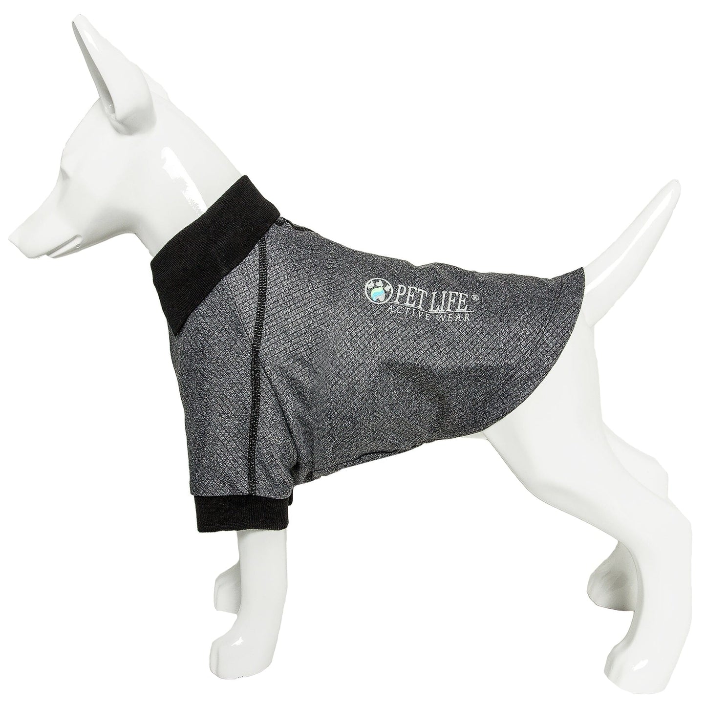 Pet Life ® Active 'Fur-Flex' Stretch and Quick-Dry Anti-Odor Fitness Yoga Dog Polo T-Shirt