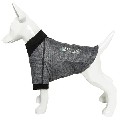 Pet Life ® Active 'Fur-Flex' Stretch and Quick-Dry Anti-Odor Fitness Yoga Dog Polo T-Shirt