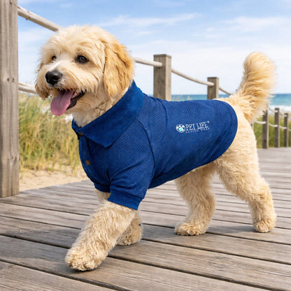 Pet Life ® Active 'Fur-Flex' Stretch and Quick-Dry Anti-Odor Fitness Yoga Dog Polo T-Shirt