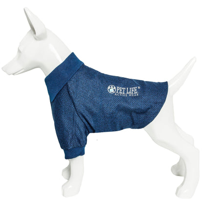 Pet Life ® Active 'Fur-Flex' Stretch and Quick-Dry Anti-Odor Fitness Yoga Dog Polo T-Shirt