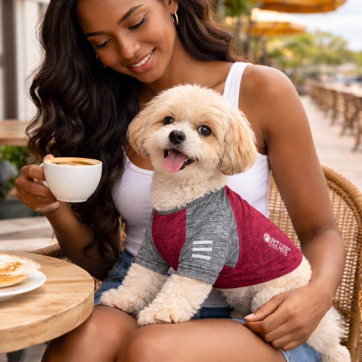 Pet Life ® Active 'Hybreed' 4-Way-Stretch Fitness Performance Dog T-Shirt