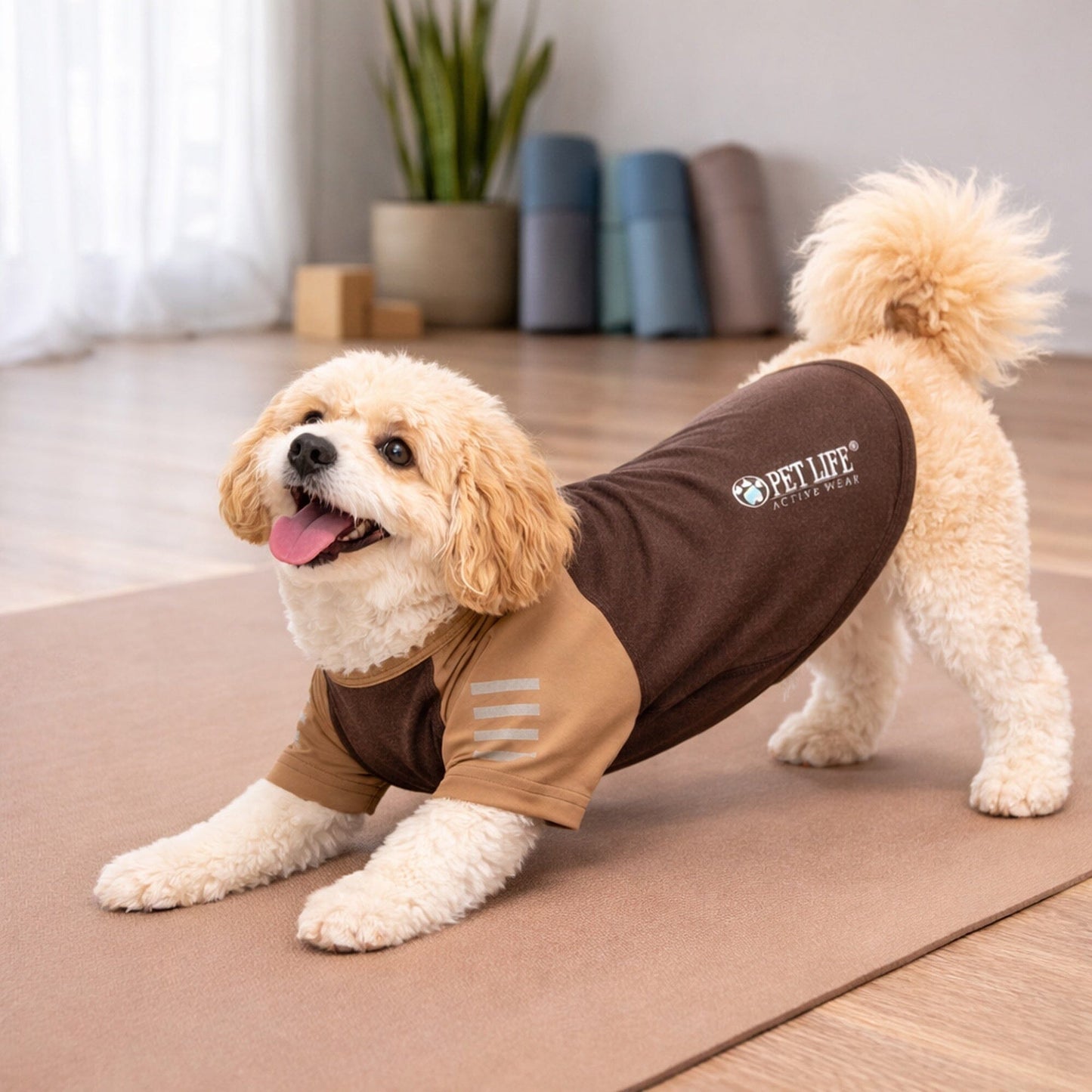 Pet Life ® Active 'Hybreed' 4-Way-Stretch Fitness Performance Dog T-Shirt