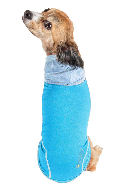 Pet Life ® Active 'Pull-Rover' 4-Way Stretch Sleeveless Fitness Yoga Dog T-Shirt Hoodie