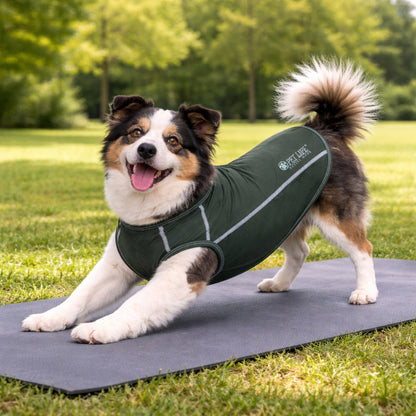 Pet Life ®  Active 'Racerbark' 4-Way-Stretch Yoga Fitness Dog T-Shirt Tank Top