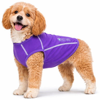 Pet Life ®  Active 'Racerbark' 4-Way-Stretch Yoga Fitness Dog T-Shirt Tank Top
