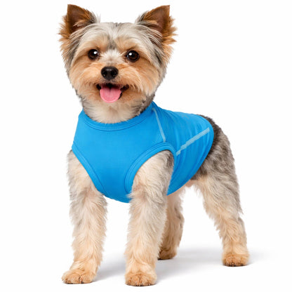 Pet Life ®  Active 'Racerbark' 4-Way-Stretch Yoga Fitness Dog T-Shirt Tank Top