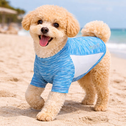 Pet Life ® Active 'Warf Speed' Heathered Ultra-Stretch Yoga Fitness Dog T-Shirt