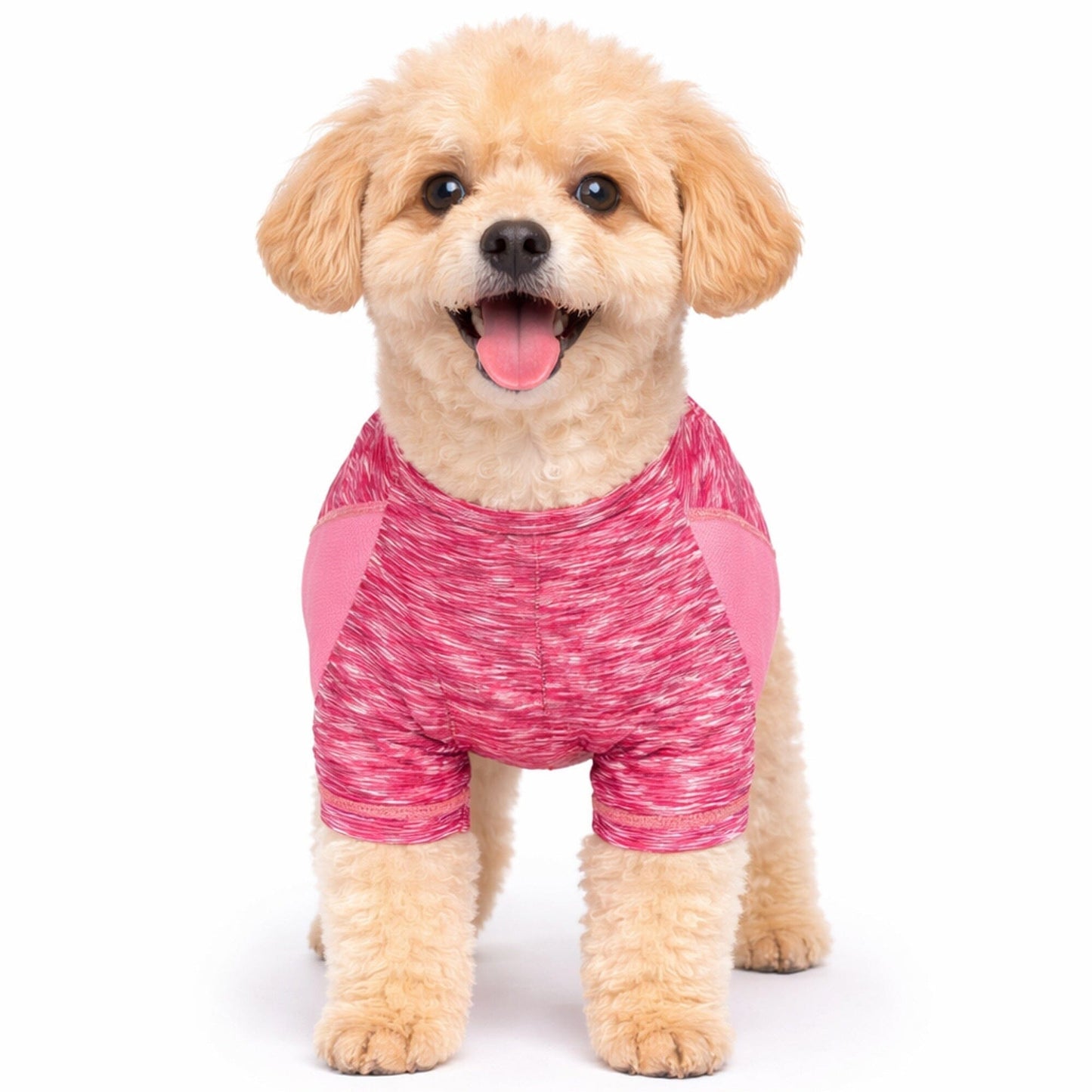 Pet Life ® Active 'Warf Speed' Heathered Ultra-Stretch Yoga Fitness Dog T-Shirt