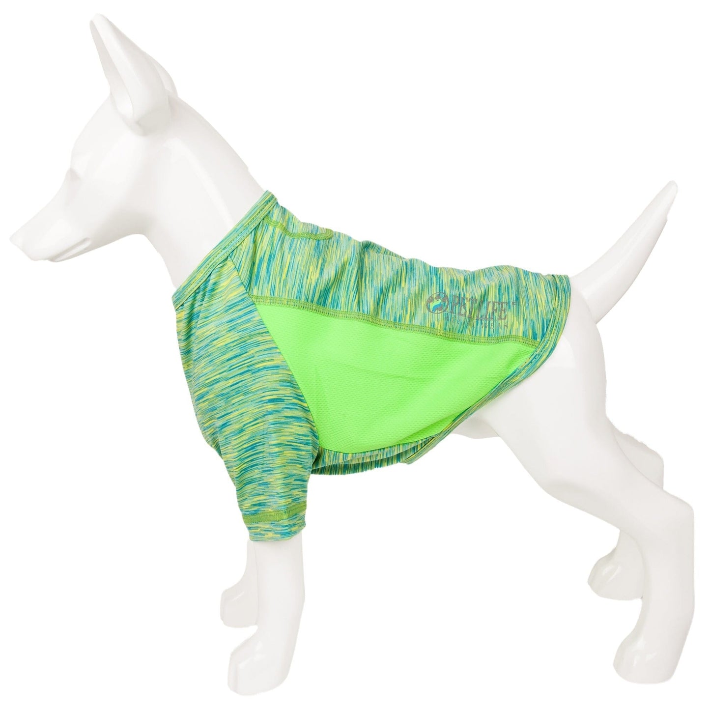 Pet Life ® Active 'Warf Speed' Heathered Ultra-Stretch Yoga Fitness Dog T-Shirt