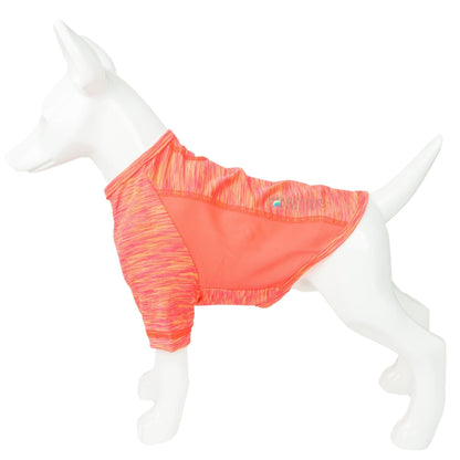 Pet Life ® Active 'Warf Speed' Heathered Ultra-Stretch Yoga Fitness Dog T-Shirt