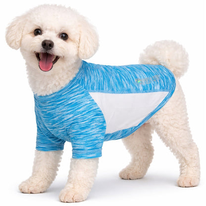 Pet Life ® Active 'Warf Speed' Heathered Ultra-Stretch Yoga Fitness Dog T-Shirt